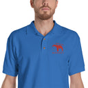 Embroidered Polo Shirt/ Bear Market