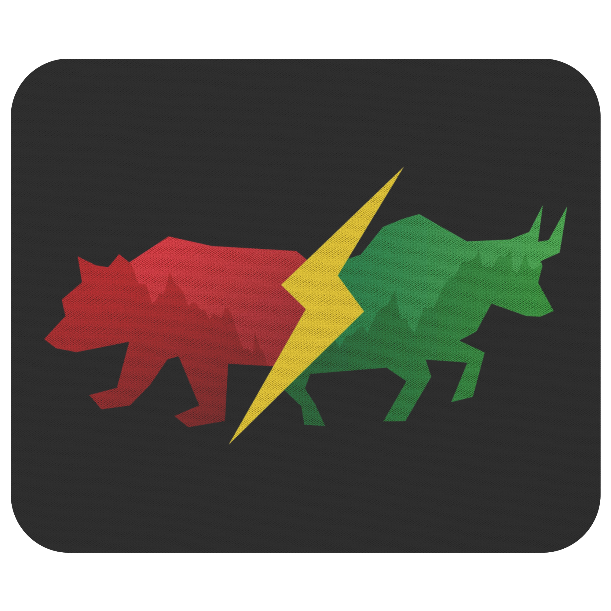 Mousepad - Bear & Bull - 0