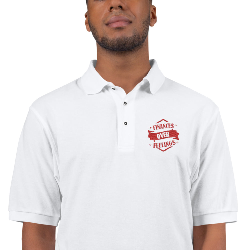 Embroidered Polo Shirt/ Finance Feeling