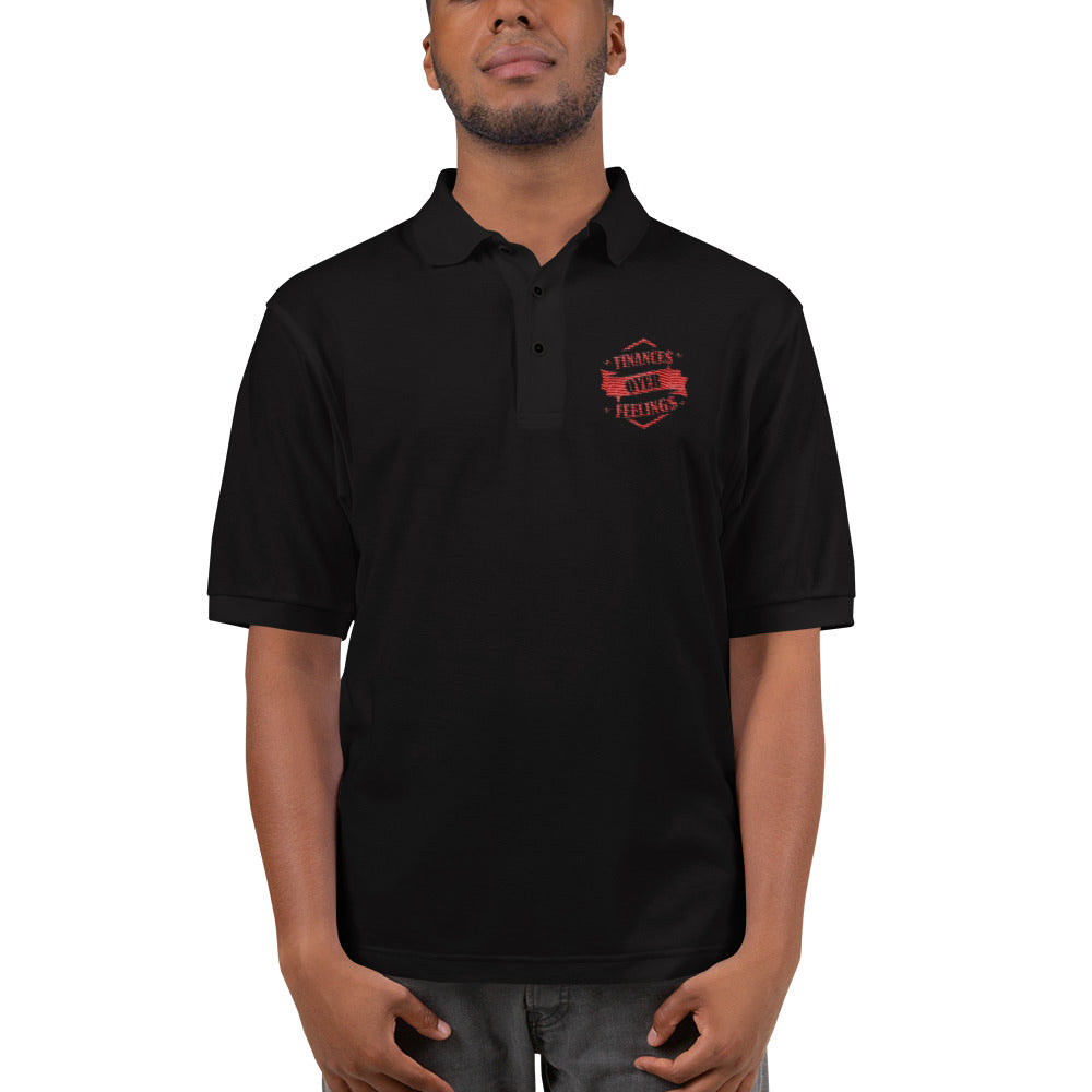 Embroidered Polo Shirt/ Finance Feeling