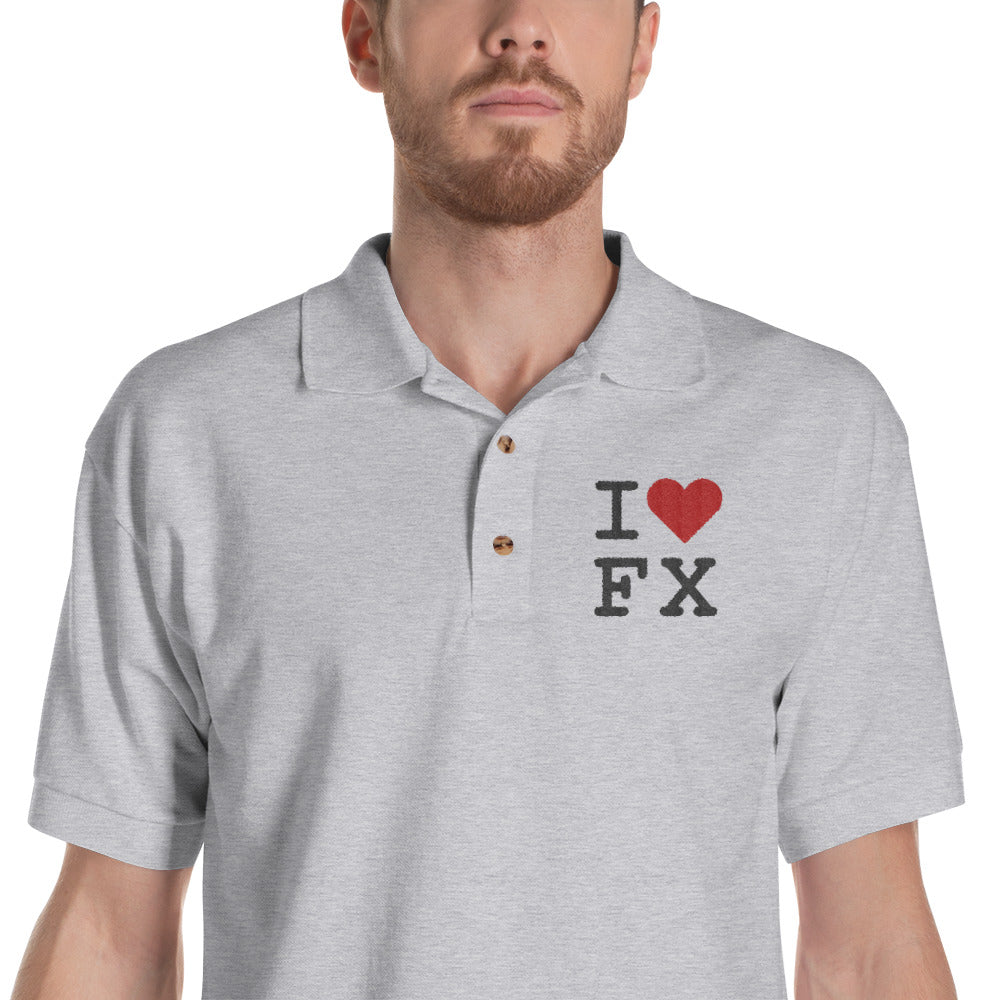Embroidered Polo Shirt - I Love FX