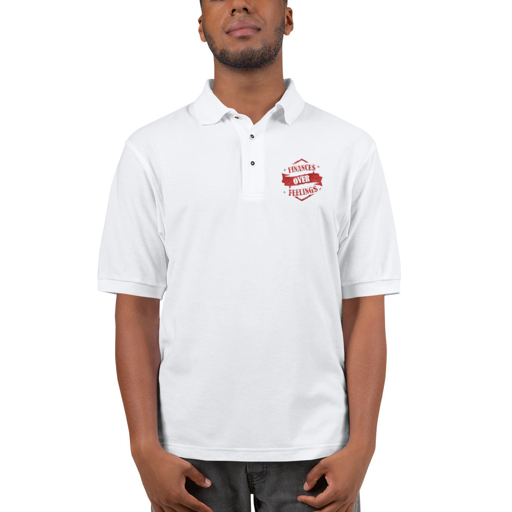 Embroidered Polo Shirt/ Finance Feeling