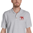 Embroidered Polo Shirt/ Bear Market