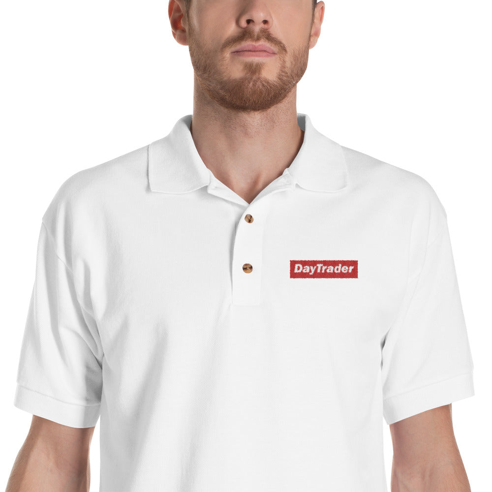 Embroidered Polo Shirt/ Day Trader