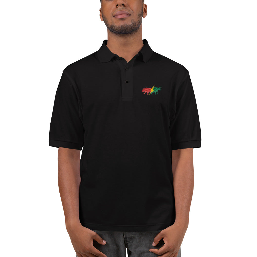 Embroidered Polo Shirt - Bear & Bull - 0