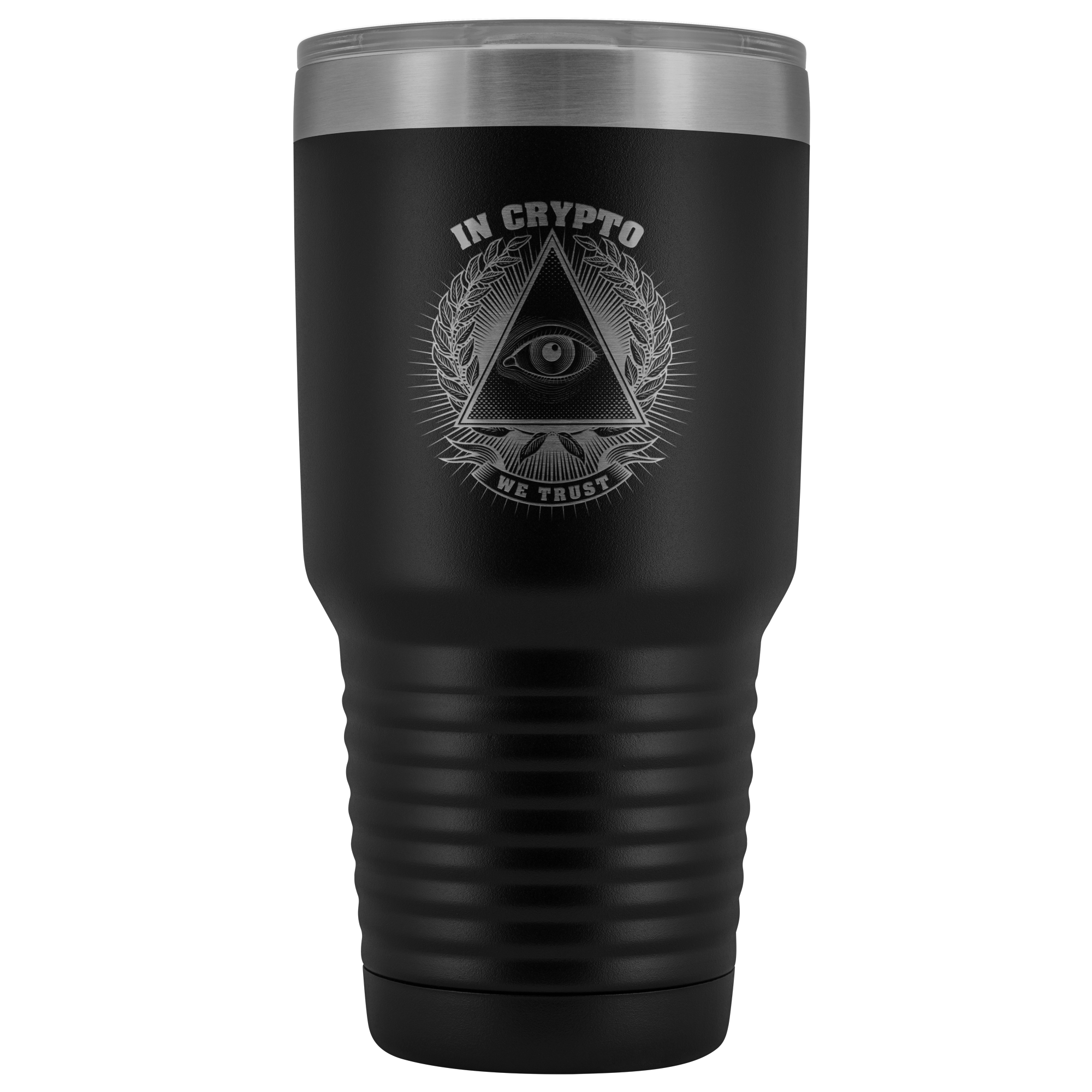 30 Ounce Vacuum Tumbler - In Crypto We Trust - 0